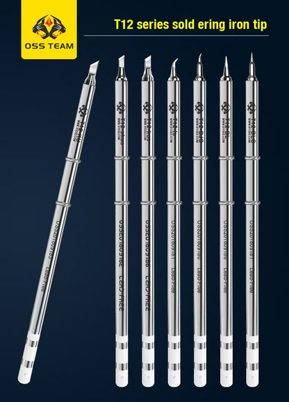 OSS 7 Piece Soldering Iron Tip Set (T12-BL, T12-BLS, T12-BJS, T12-KU, T12-KUS, T12-LS, T12-SKUS) Solder FoneFunShop