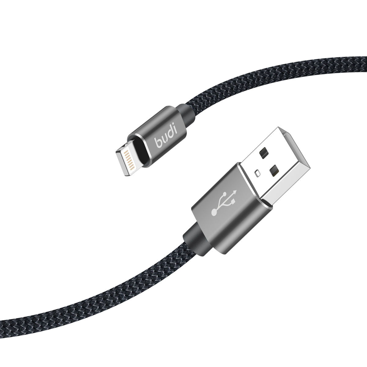 Budi USB-A To 8Pin Cable For iPhone 3M Black Cable Budi