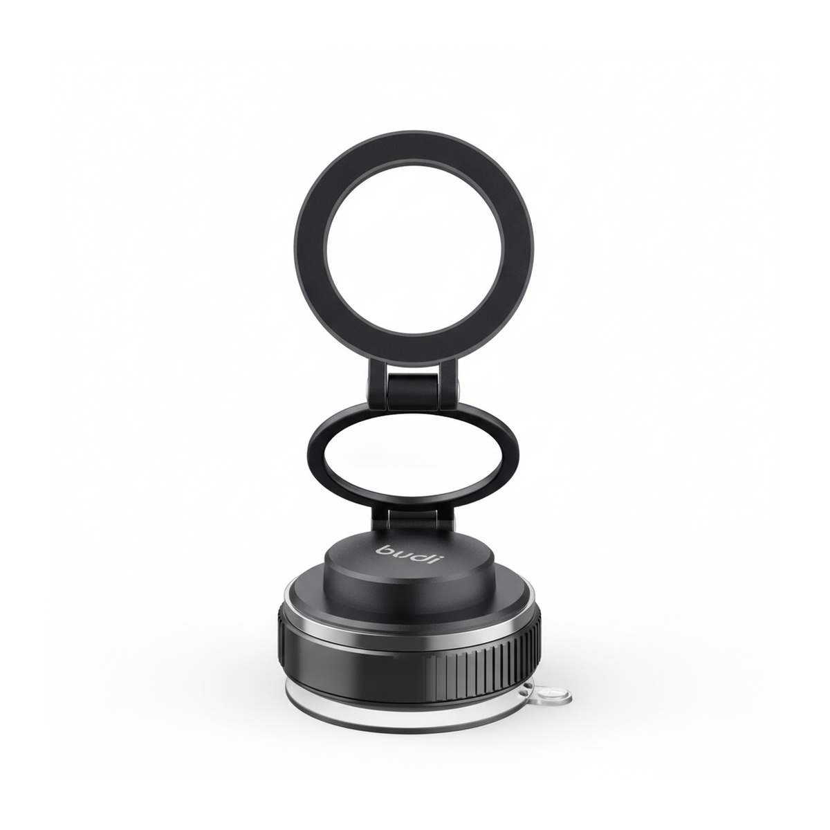 Budi Magnetic Car Phone Mount Foldable Suction Base 360 Rotation - front view