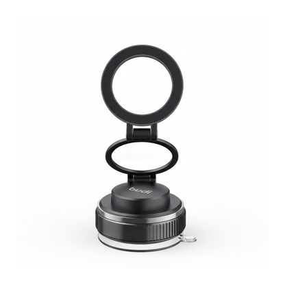 Budi Magnetic Car Phone Mount Foldable Suction Base 360 Rotation - front view