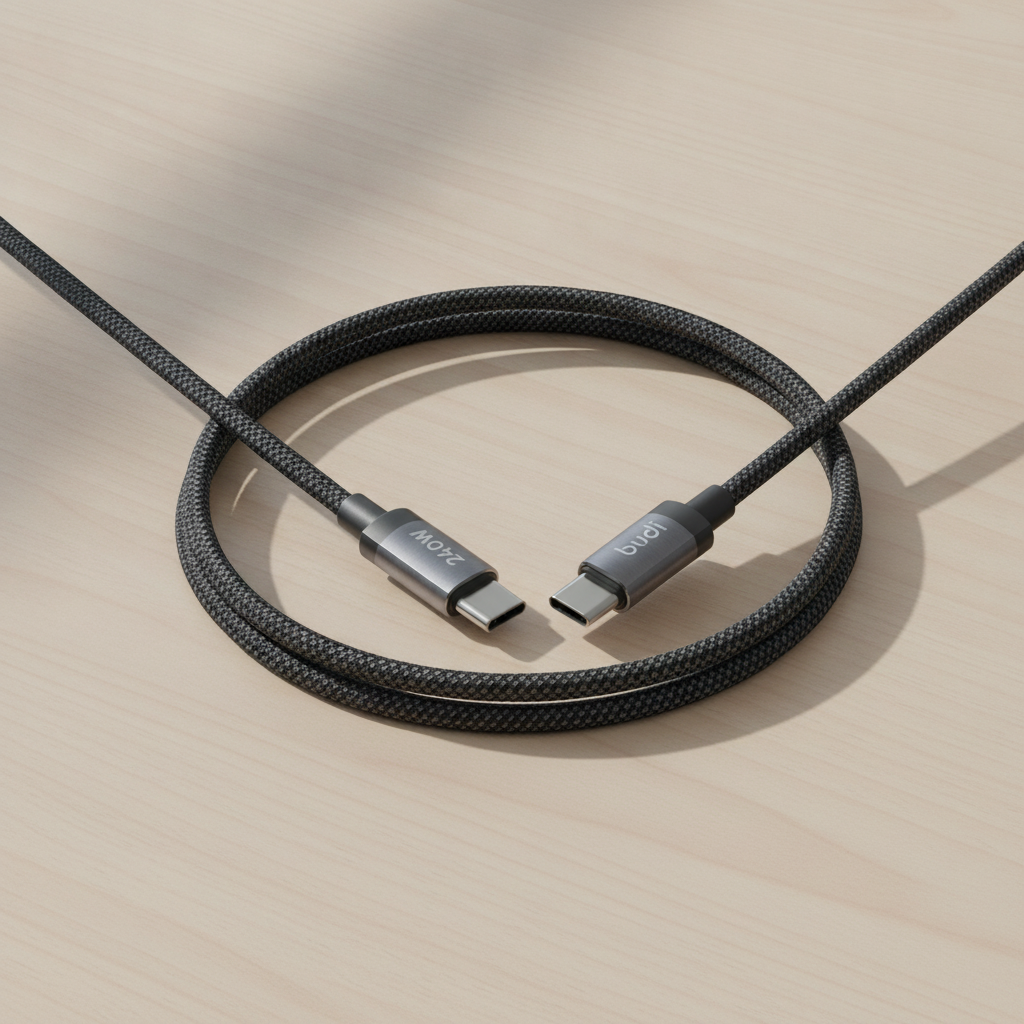 Budi 3M USB-C to USB-C Cable 240W PD Braided Fast Charging - lifestyle