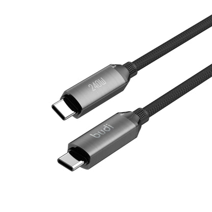 Budi 1.8M USB-C to USB-C Cable 240W PD Braided Fast Charging Cable FoneFunShop
