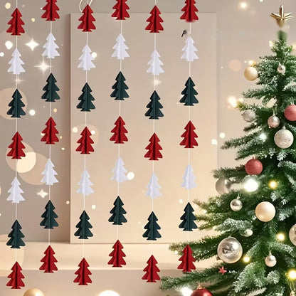 3D Christmas Tree Paper Garland Multi-Colour Hanging Party Decorations - 10PCS Christmas FoneFunShop