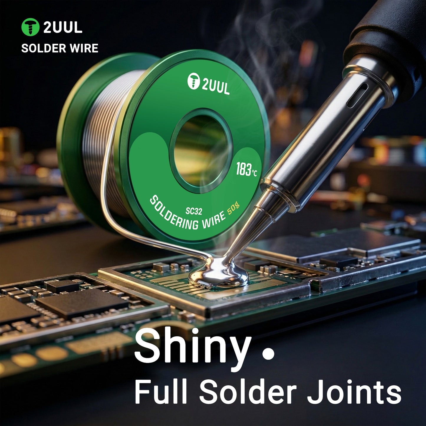 2UUL Solder Wire 0.3mm Diameter 100M 183 Degree 50g Solder Wire Solder FoneFunShop