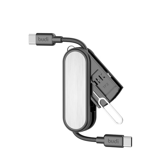 Budi Type-C to Type-C Charge / Sync Cable Portable Keychain 65W
