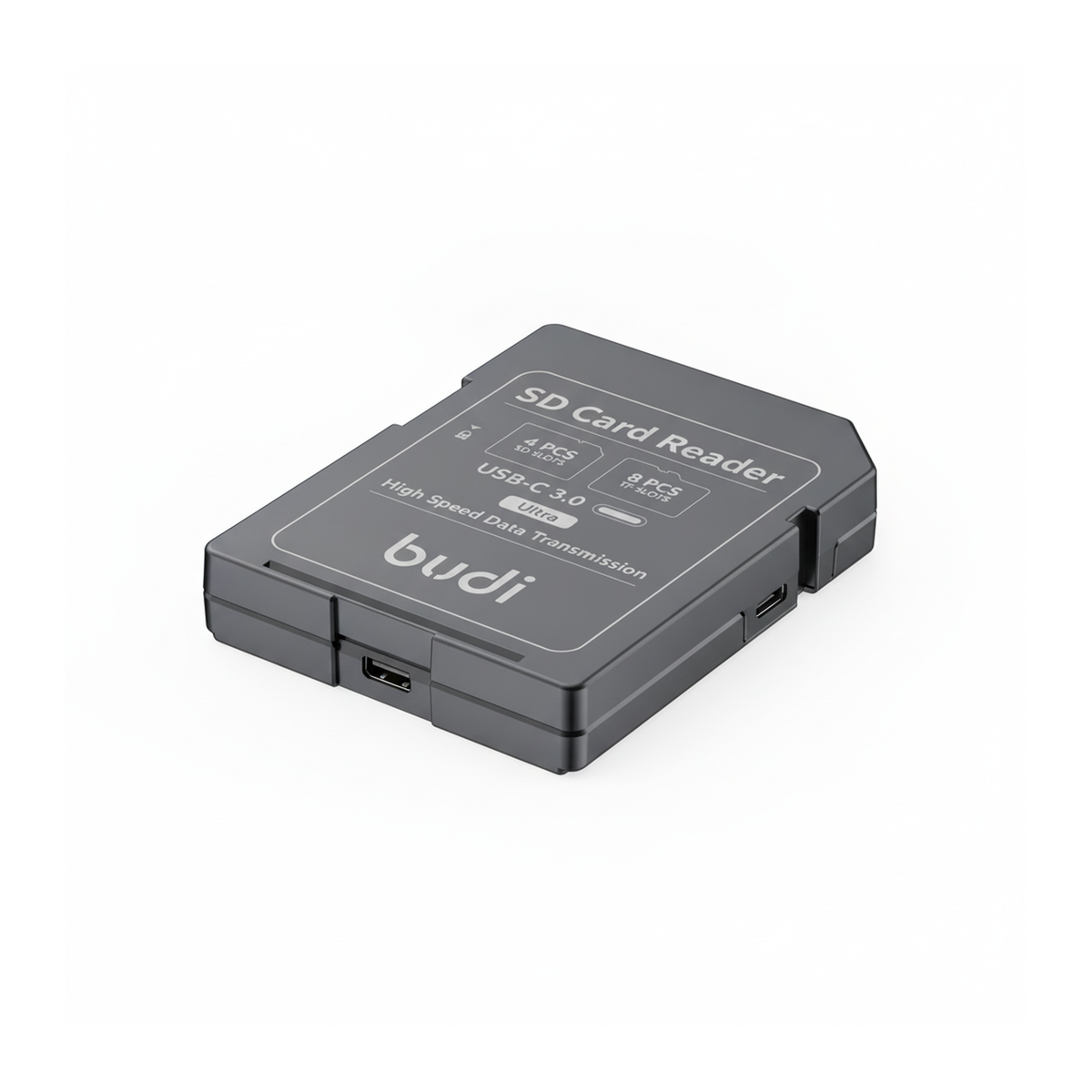 Budi SD Card Reader USB-C 5Gbps with 4 SD 8 TF Slots and 100W Cable Card Reader FoneFunShop