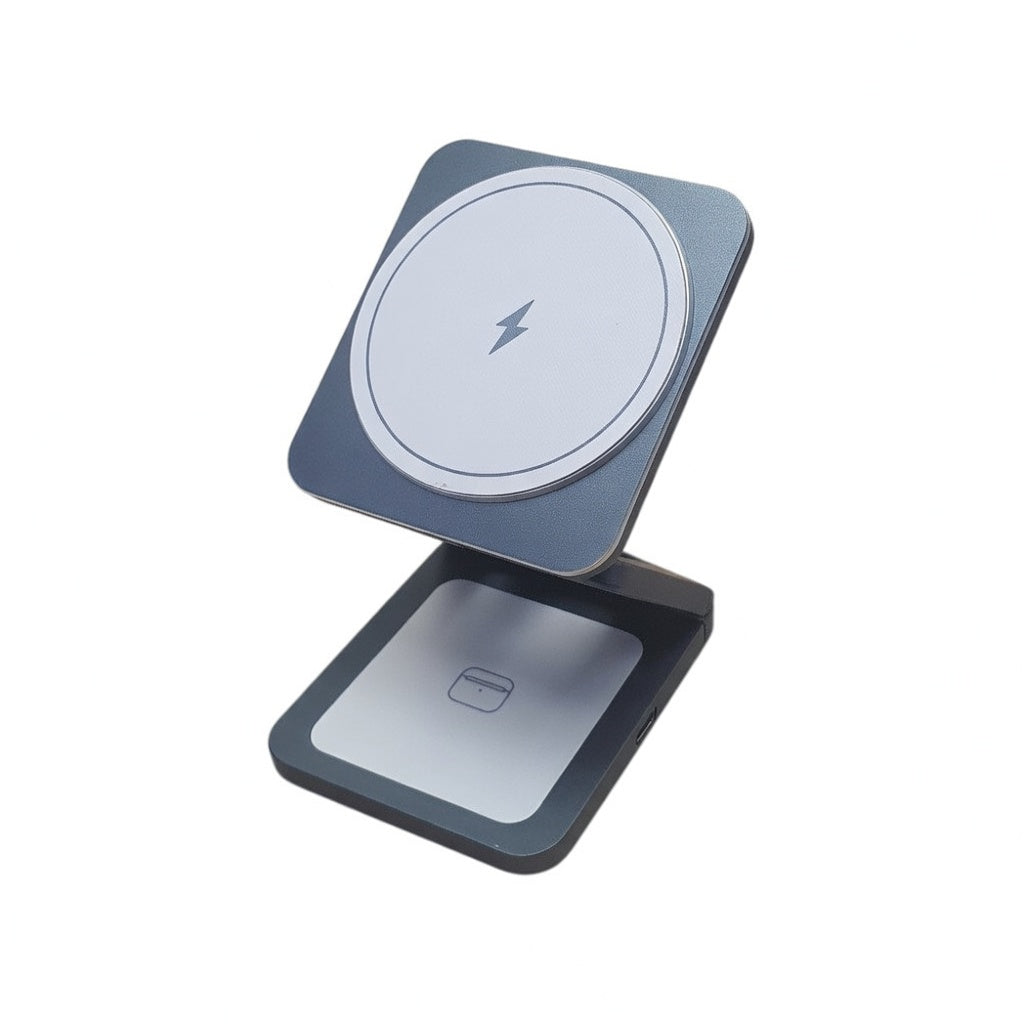 3in1 Thin Square Foldable Magnetic Wireless Charger for Phone Watch and Earphones Wireless Charger FoneFunShop
