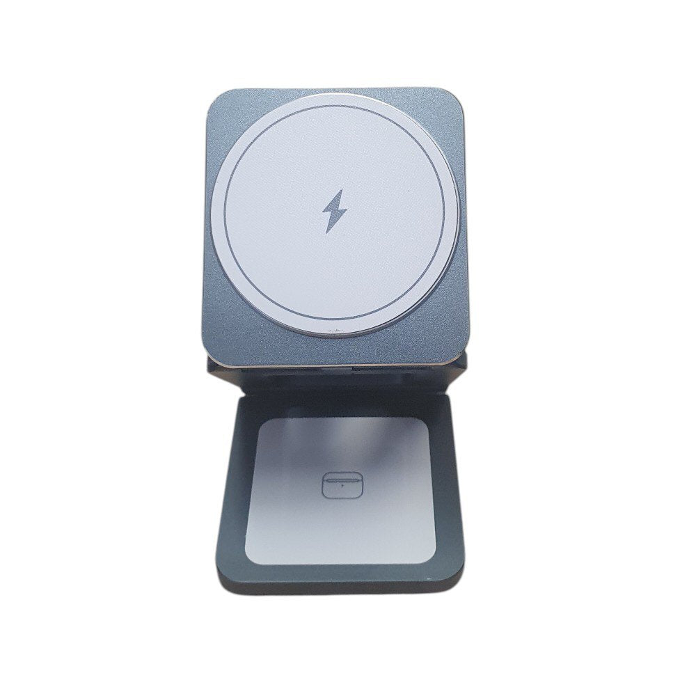 3in1 Thin Square Foldable Magnetic Wireless Charger for Phone Watch and Earphones Wireless Charger FoneFunShop