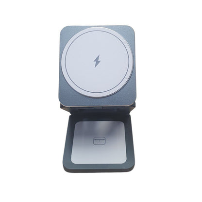 3in1 Thin Square Foldable Magnetic Wireless Charger for Phone Watch and Earphones Wireless Charger FoneFunShop