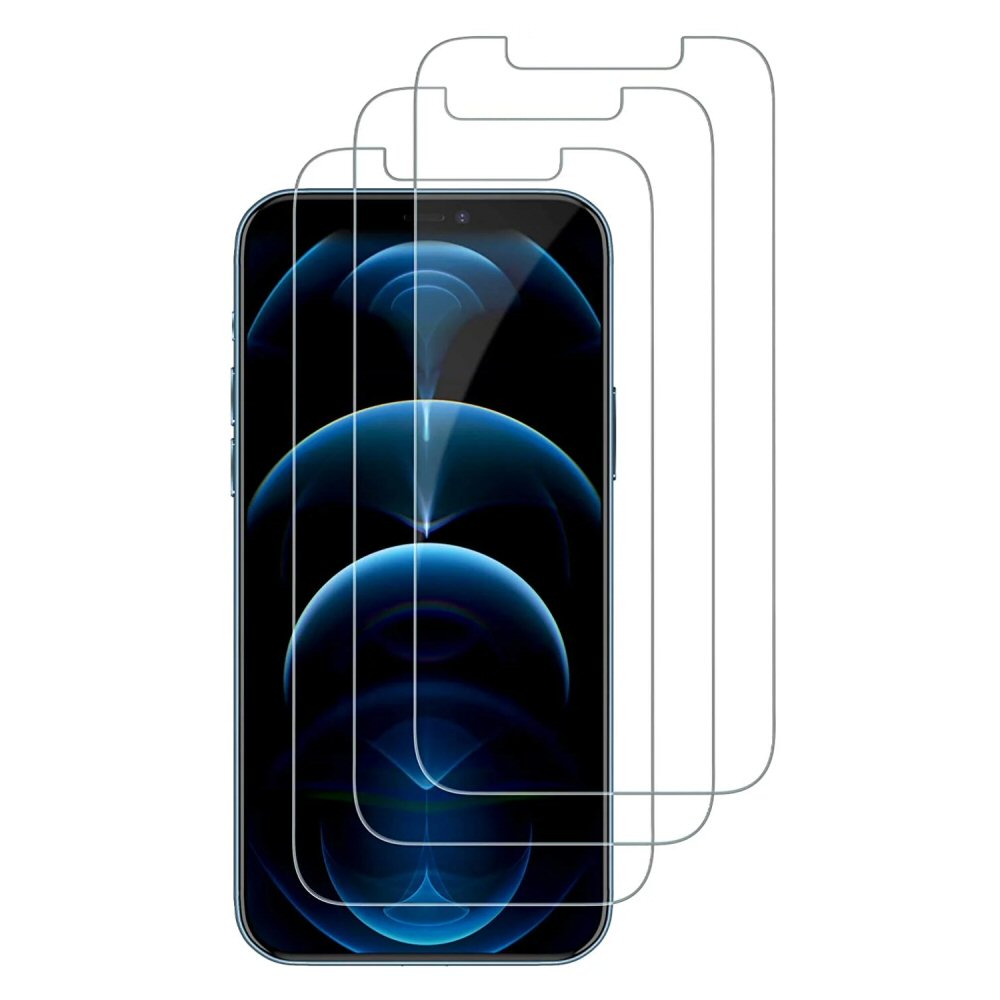 Screen Protector For iPhone 12 Pro Max 3x Triple pack Tempered Glass Screen Protector FoneFunShop