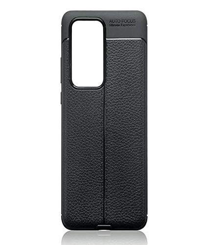 Case For Huawei P40 Pro Black Slimline Low Profile PU Leather Look Protection Case Cover FoneFunShop