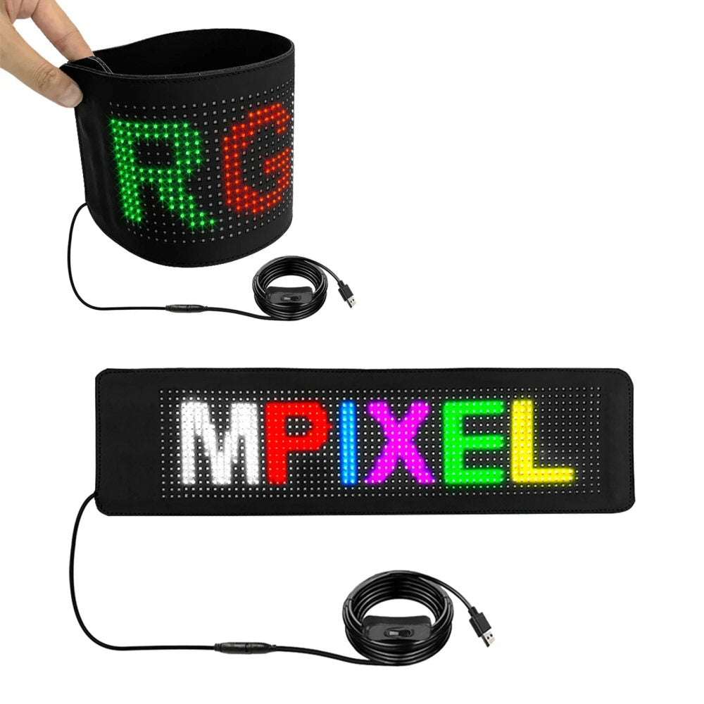 Flexible LED Sign Board Display Programmable with Smart App 48x20cm FoneFunShop