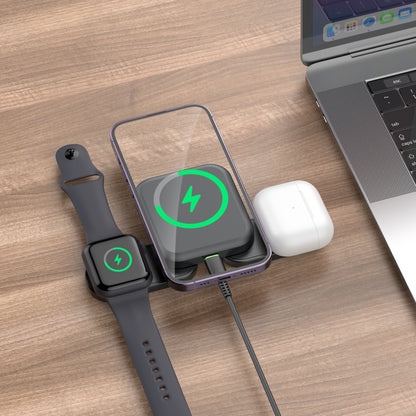 Wireless Charger For iPhone 15 14 13 12 Pods Watch Budi Magnetic Foldable 15W Budi FoneFunShop