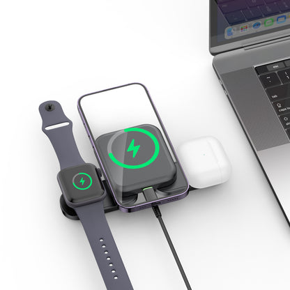 Wireless Charger For iPhone 15 14 13 12 Pods Watch Budi Magnetic Foldable 15W Budi FoneFunShop