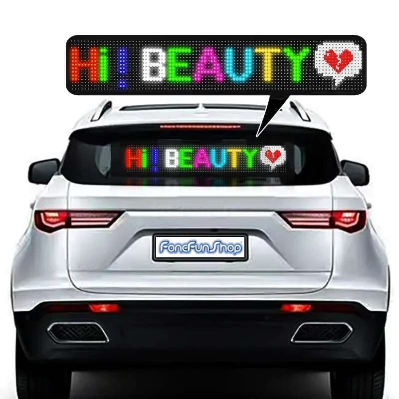 Flexible LED Sign Board Display Programmable with Smart App 63x20cm FoneFunShop