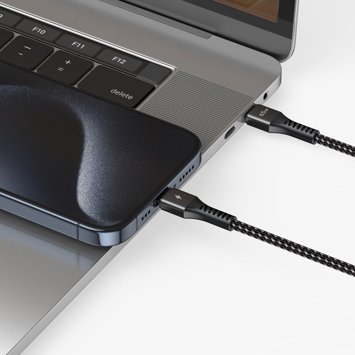 Budi 1.2M PD65W Super Fast Charge Cable Type C to Dual Type C Power Delivery Cable FoneFunShop