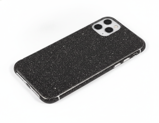 Back Protector For iPhone 11 Pro Glitter Bling Rear Protector Black Protector FoneFunShop