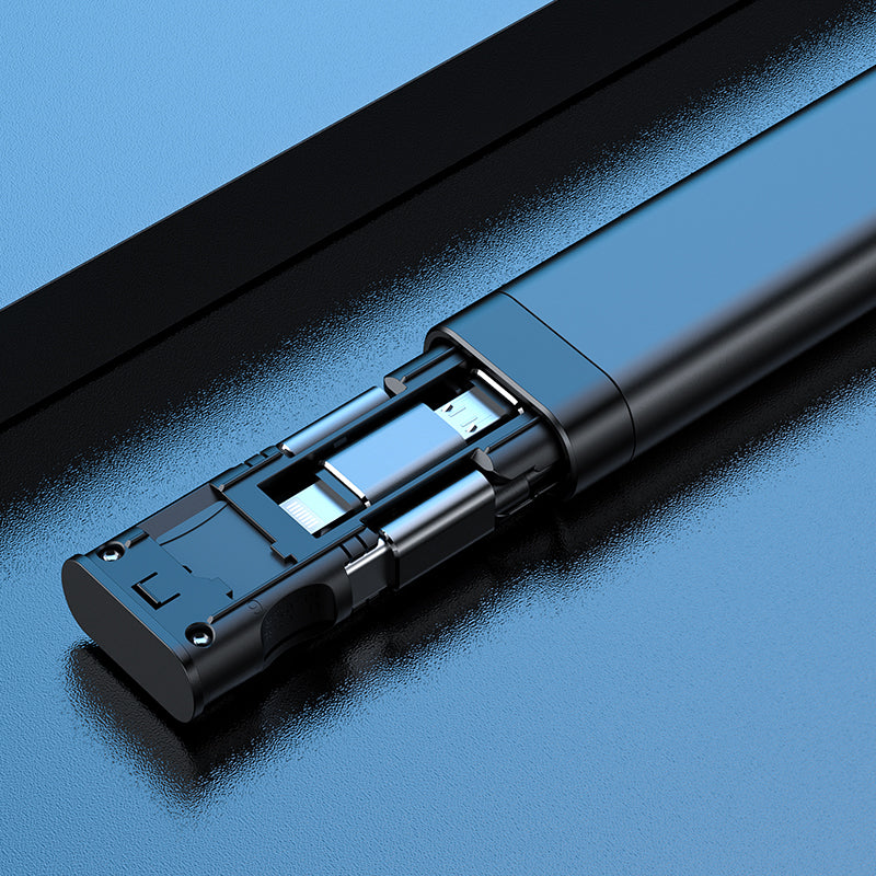 Budi 9-in-1 Essential Travel Charging & Data Sync Cable Stick - Black Cable FoneFunShop