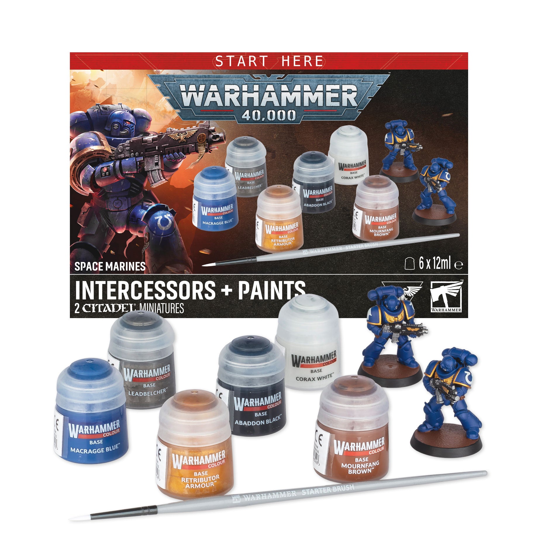 Warhammer 40,000: Space Marines: Intercessors + Paints (60-11) 2026 Version Warhammer 40,000 FoneFunShop