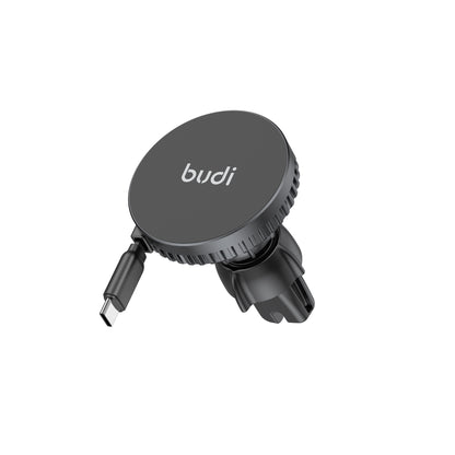 Budi Magnetic Wireless Car Charger Holder 15W Windscreen and Vent Car Mount FoneFunShop