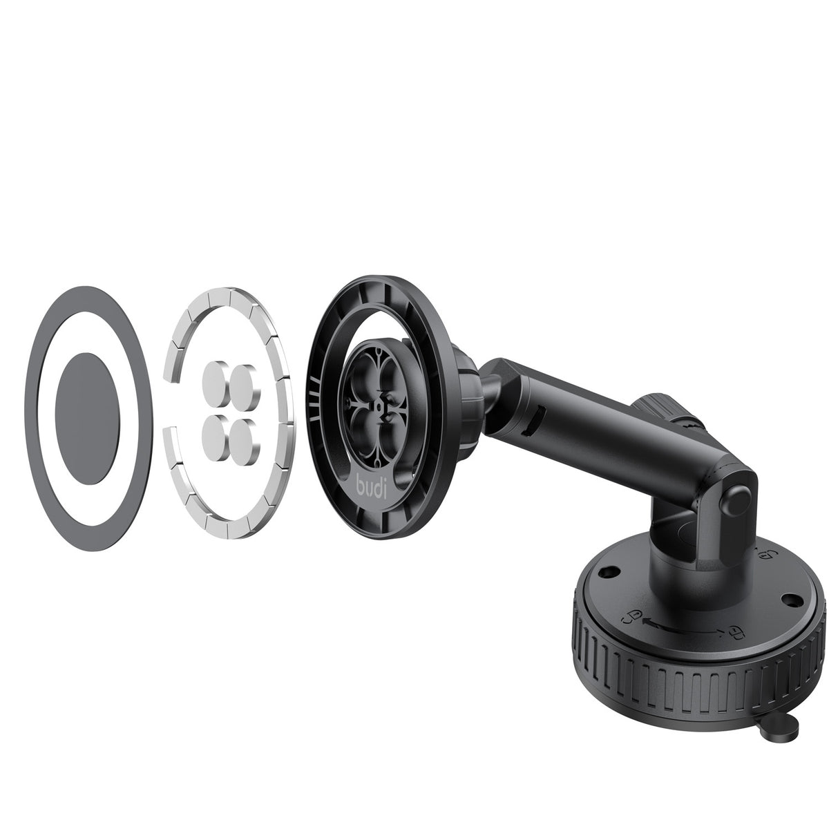 Budi 2 in 1 Magnetic Universal Telescopic Car Phone Holder Budi FoneFunShop