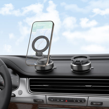 Budi Magnetic Car Phone Mount Foldable Suction Base 360 Rotation Car Mount FoneFunShop