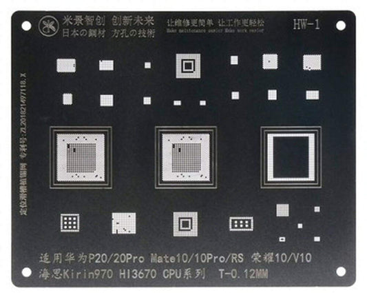 Reballing Stencil For Huawei P20 20Pro Mate10 10Pro RS 10 V10 CPU Mijing BGA Stencil FoneFunShop