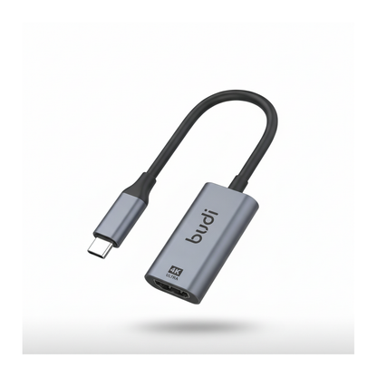 Budi USB-C to HDMI Adapter 4K 30Hz Aluminium Plug and Play Grey Adapter FoneFunShop
