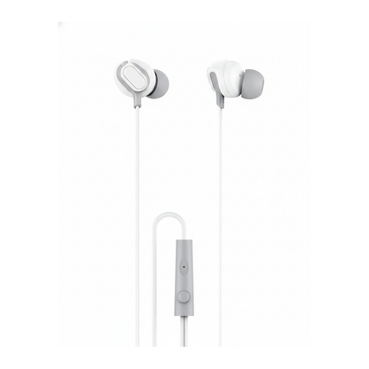 Budi EP39T USB-C Wired Earphones with Mic Sweatproof Ear Tips - front view