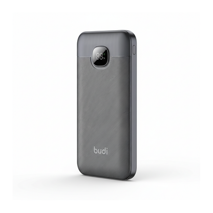 Budi 20000mAh Power Bank 22.5W PD Dual QC3.0 with Digital Display - angled left view