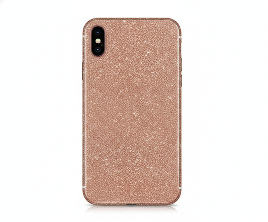 Back Protector For iPhone XS Max Rose Gold Glitter Bling Rear Protector Protector FoneFunShop