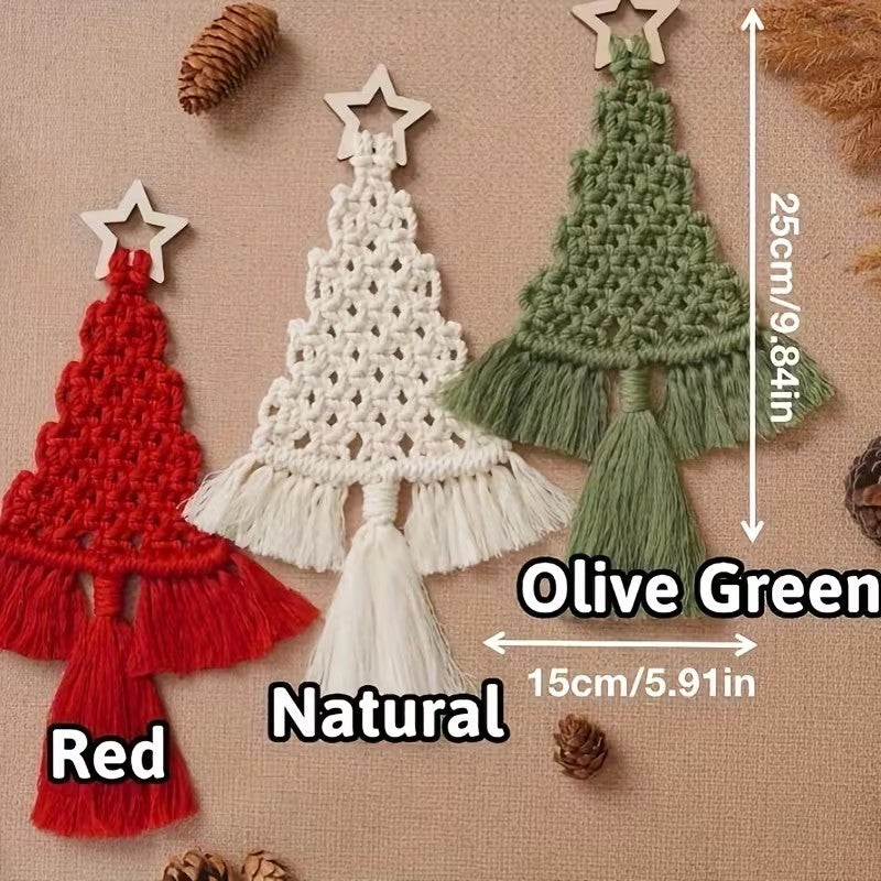 DIY Christmas Tree Craft Kit Handmade Ornaments Hanging Decorations - 3PCS Christmas FoneFunShop
