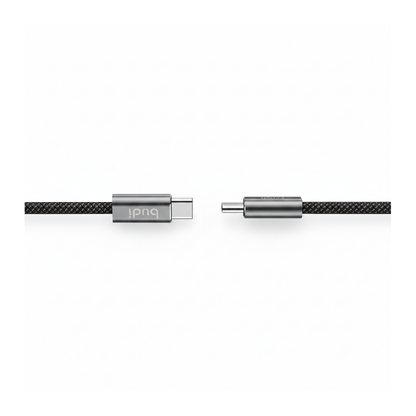Budi 5M USB-C to USB-C Cable 65W PD Braided Long Charging Cable - side view