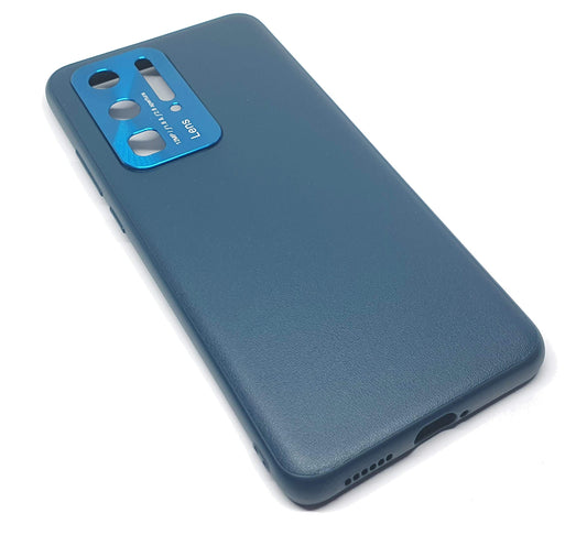 Case For Huawei P40 Pro Meephone Aqua Blue Hard Back PU Leather Effect Case Cover FoneFunShop