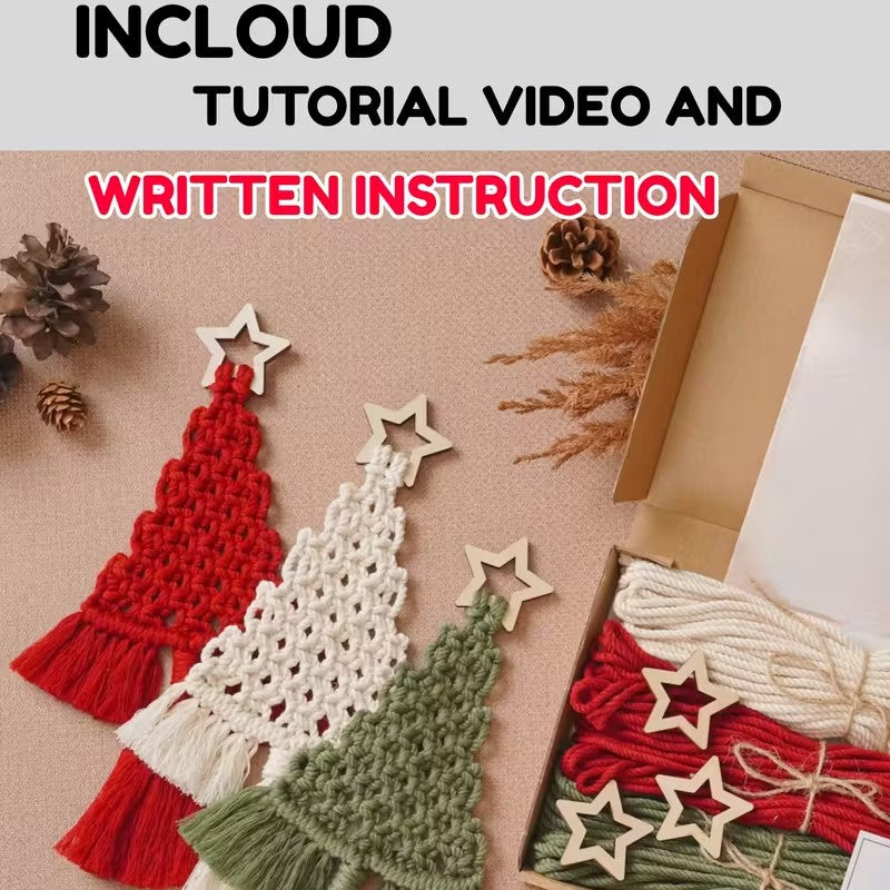 DIY Christmas Tree Craft Kit Handmade Ornaments Hanging Decorations - 3PCS Christmas FoneFunShop