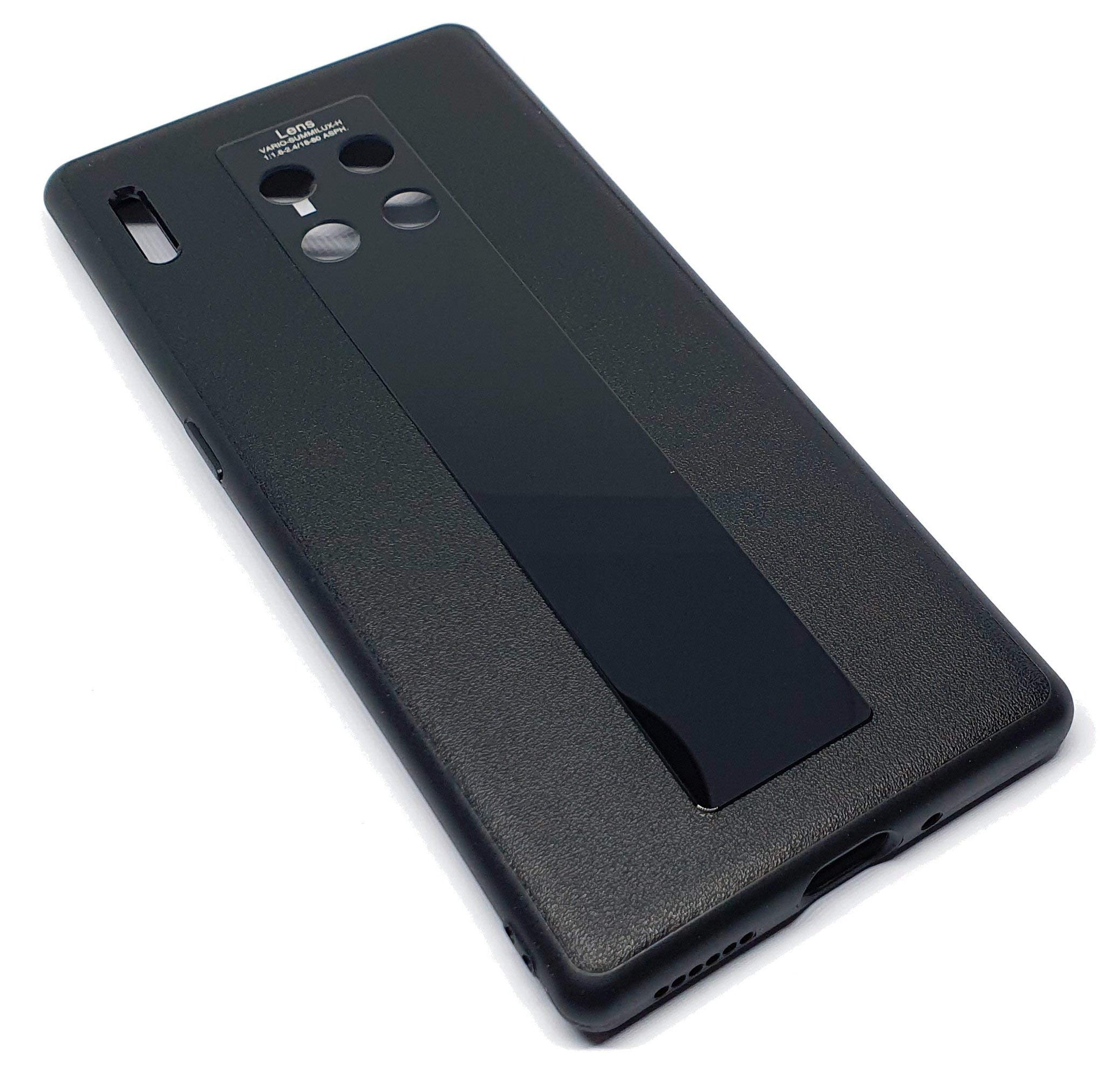 Case For Huawei Mate 30 Pro Meephone Black Hard Back PU Leather Effect Case Cover FoneFunShop