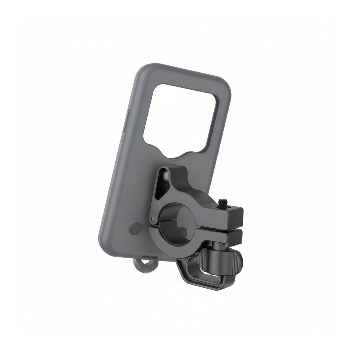 Budi Waterproof Motorbike and Bike Phone Holder IP65 Handlebar Mirror - rear view