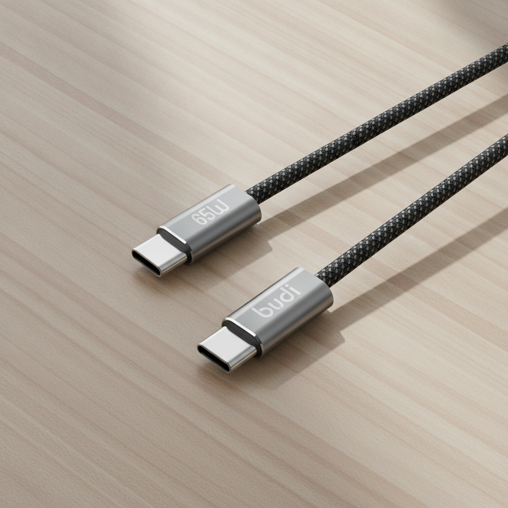 Budi 5M USB-C to USB-C Cable 65W PD Braided Long Charging Cable - lifestyle
