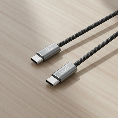 Budi 5M USB-C to USB-C Cable 65W PD Braided Long Charging Cable - lifestyle