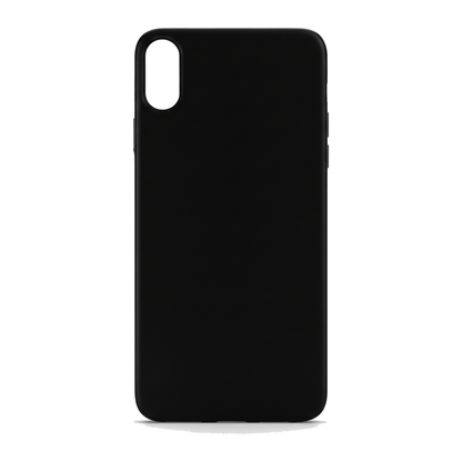 Glass Back For iPhone XS Max Plain in Black Glass Back FoneFunShop