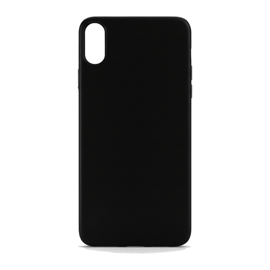 Glass Back For iPhone XS Max Plain in Black Glass Back FoneFunShop
