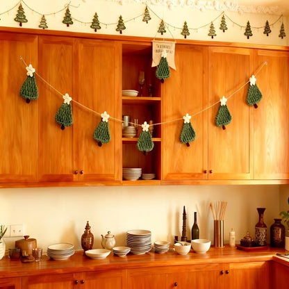 Christmas Tree Garland Banner Fireplace Wall Hanging Home Decoration Christmas FoneFunShop