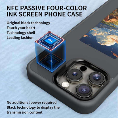 Case for iPhone 14 Pro Max With NFC E Ink Smart Display for Photos / Images Case Cover FoneFunShop