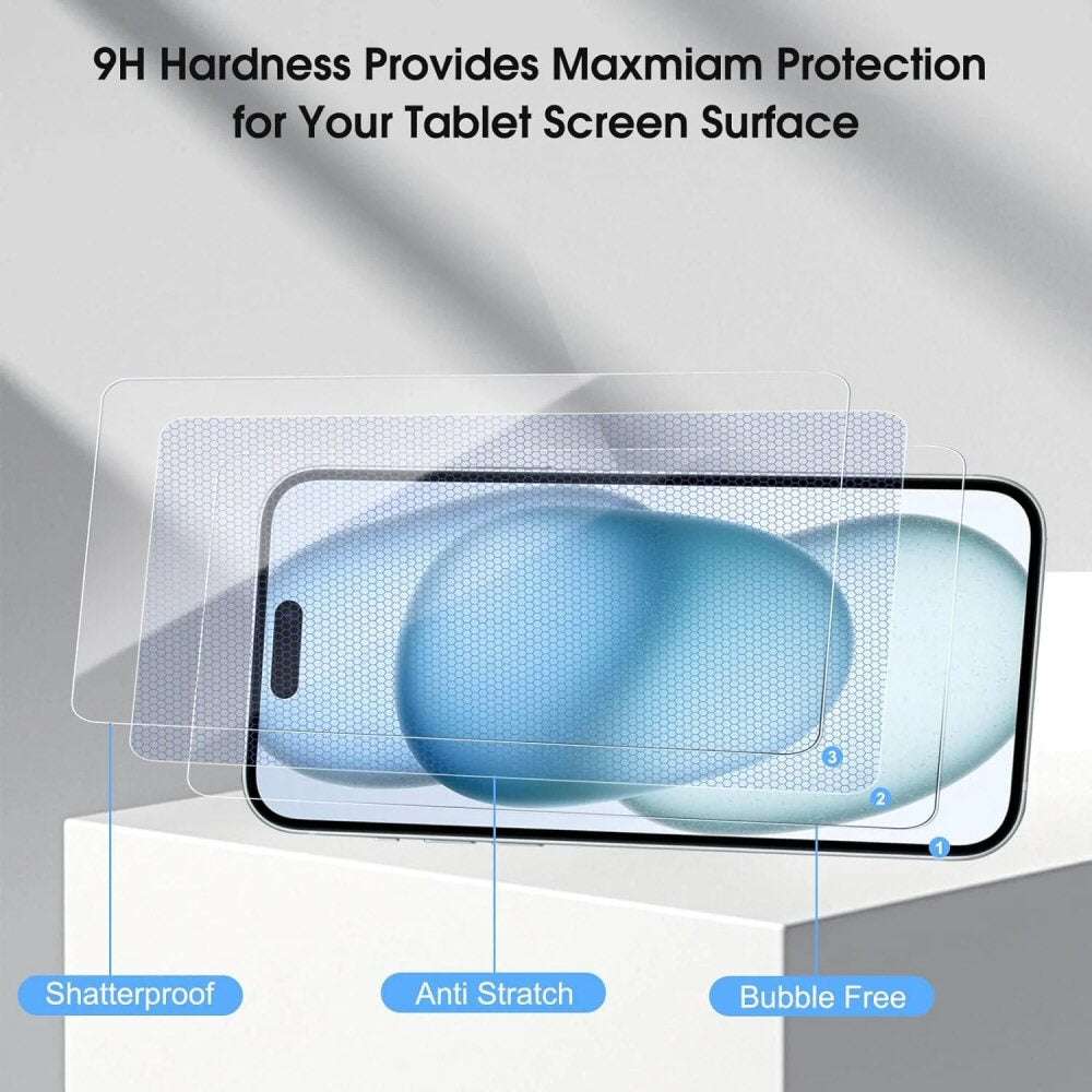 Glass Screen Protector For iPhone 18 Pro With Camera Cut Out Pack of 2
