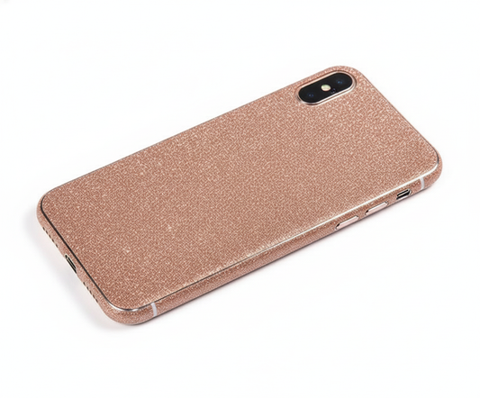 Back Protector For iPhone X Rose Gold Glitter Bling Rear Protector Protector FoneFunShop
