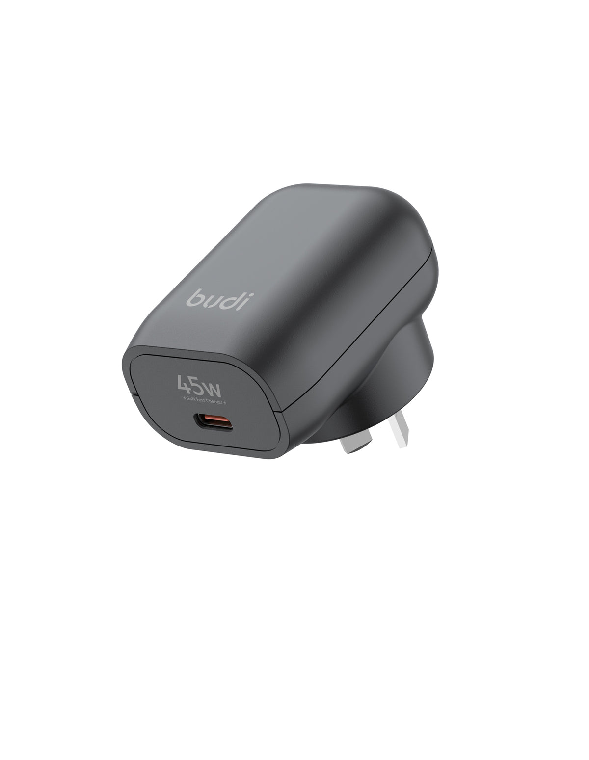 Budi 45W GaN USB-C Wall Charger UK Plug with 1M USB-C Cable Wall Charger FoneFunShop