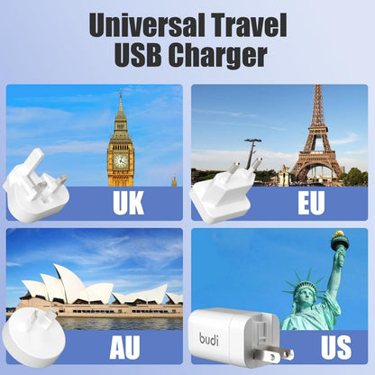 33W Dual Usb-C PD Gan Mini Global Travel Charger - Fast Charging Budi FoneFunShop