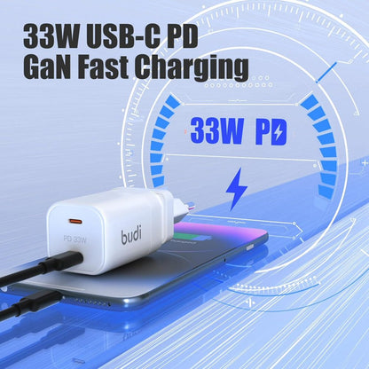 33W Dual Usb-C PD Gan Mini Global Travel Charger - Fast Charging Budi FoneFunShop