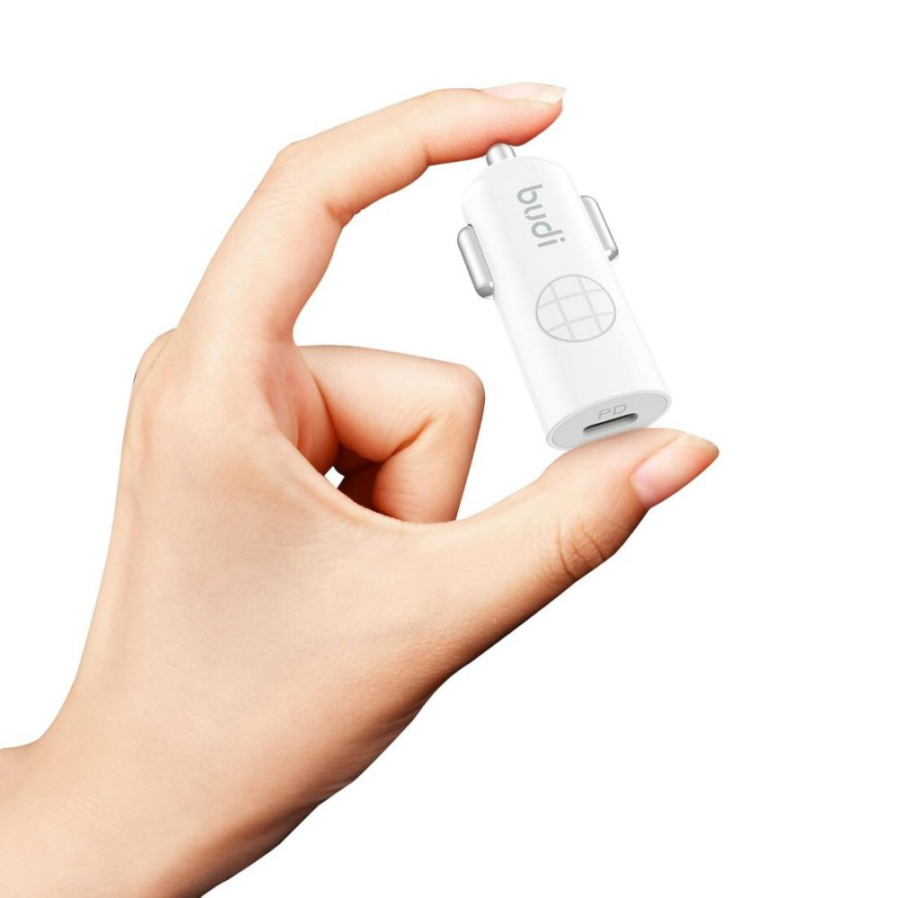 Budi Mini Fast Car Charger PD 33W with 1.2m USB-C to 8-Pin Cable Budi FoneFunShop