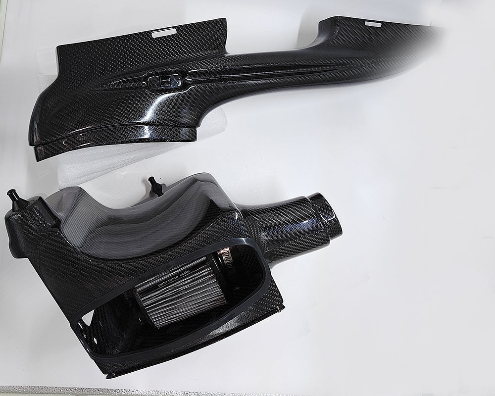 Carbon Fiber Air Box Filter with Twin Air Ducts for Mercedes-Benz CLA Car Tornado Tuning